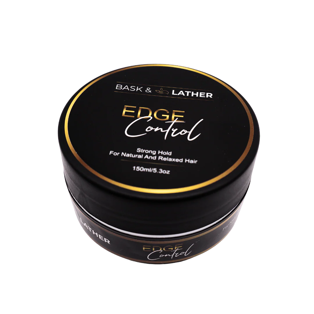 BASK & LATHER Strong Hold Edge Control Gel with Castor Oil 150ml| 5.3OZ