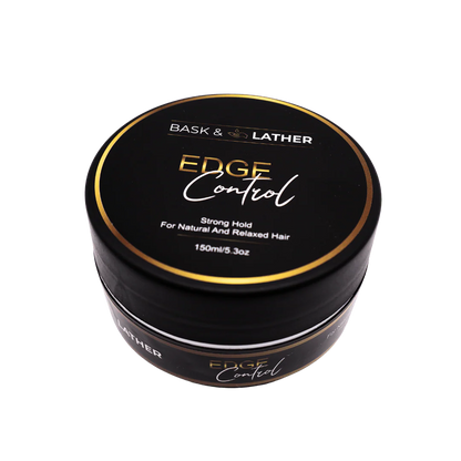 BASK & LATHER Strong Hold Edge Control Gel with Castor Oil 150ml| 5.3OZ