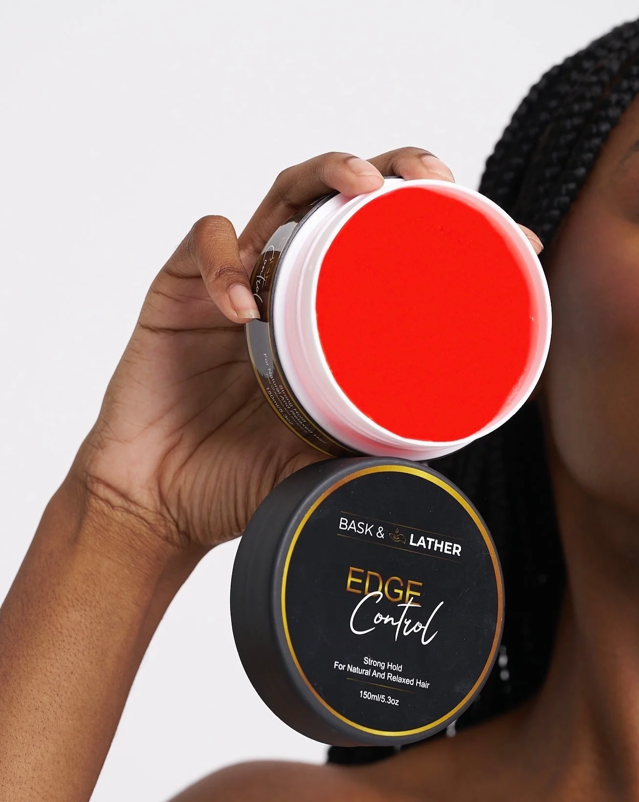 BASK & LATHER Strong Hold Edge Control Gel with Castor Oil 150ml| 5.3OZ