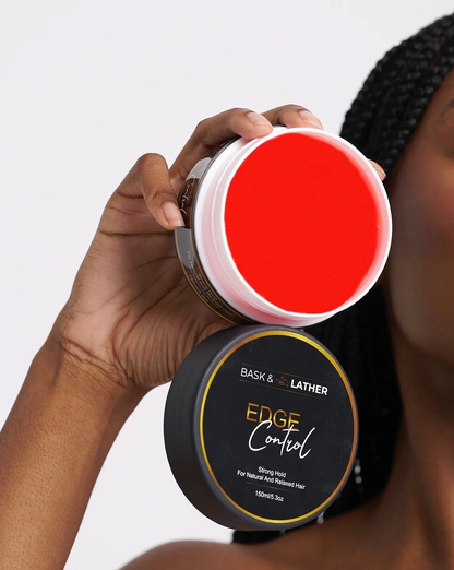 BASK & LATHER Strong Hold Edge Control Gel with Castor Oil 150ml| 5.3OZ