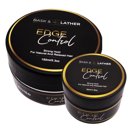 BASK & LATHER Strong Hold Edge Control Gel with Castor Oil 150ml| 5.3OZ